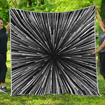 Black And White Hyperspace Print Quilt