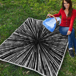 Black And White Hyperspace Print Quilt