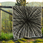 Black And White Hyperspace Print Quilt