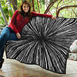 Black And White Hyperspace Print Quilt