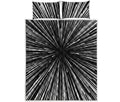 Black And White Hyperspace Print Quilt Bed Set