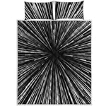 Black And White Hyperspace Print Quilt Bed Set