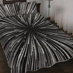 Black And White Hyperspace Print Quilt Bed Set