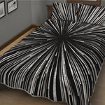 Black And White Hyperspace Print Quilt Bed Set