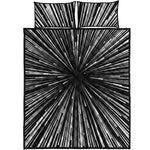 Black And White Hyperspace Print Quilt Bed Set