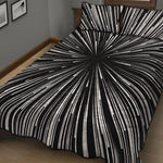 Black And White Hyperspace Print Quilt Bed Set