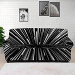 Black And White Hyperspace Print Sofa Cover