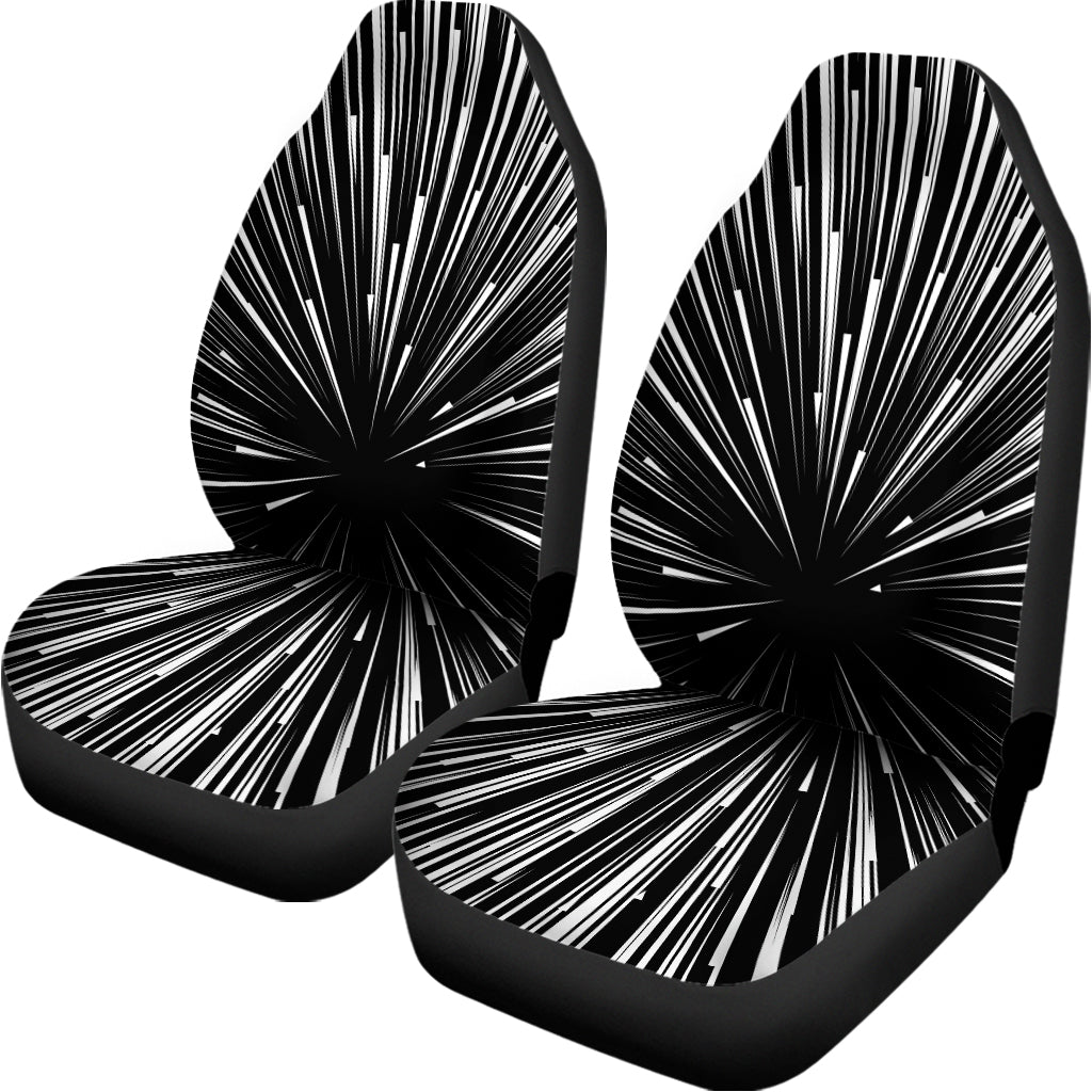 Black And White Hyperspace Print Universal Fit Car Seat Covers