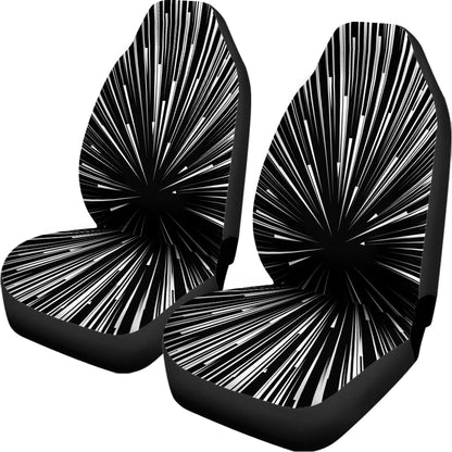 Black And White Hyperspace Print Universal Fit Car Seat Covers