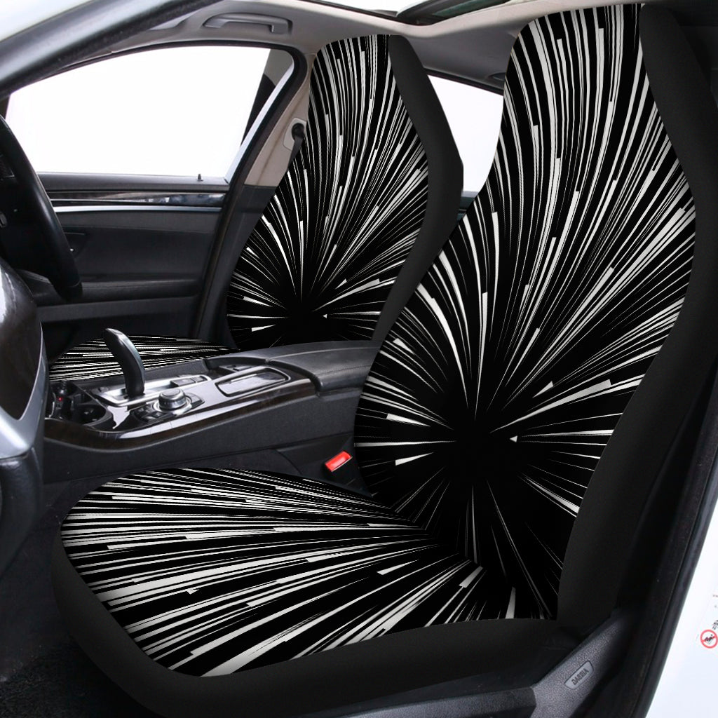 Black And White Hyperspace Print Universal Fit Car Seat Covers