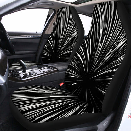 Black And White Hyperspace Print Universal Fit Car Seat Covers