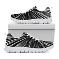 Black And White Hyperspace Print White Running Shoes