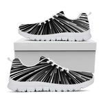 Black And White Hyperspace Print White Sneakers