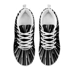 Black And White Hyperspace Print White Sneakers