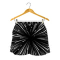 Black And White Hyperspace Print Women's Shorts