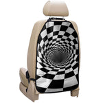Black And White Hypnotic Illusion Print Car Seat Organizers