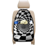 Black And White Hypnotic Illusion Print Car Seat Organizers