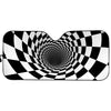 Black And White Hypnotic Illusion Print Car Sun Shade