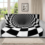 Black And White Hypnotic Illusion Print Futon Protector