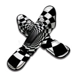 Black And White Hypnotic Illusion Print Muay Thai Shin Guard