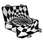 Black And White Hypnotic Illusion Print Pet Car Back Seat Cover