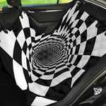 Black And White Hypnotic Illusion Print Pet Car Back Seat Cover