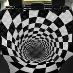 Black And White Hypnotic Illusion Print Pet Car Back Seat Cover