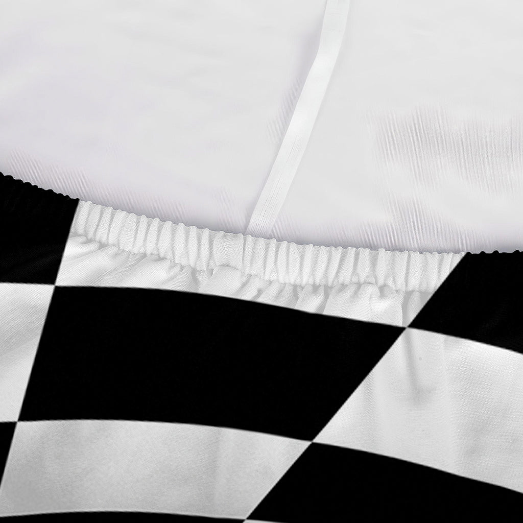 Black And White Hypnotic Illusion Print Sofa Cover