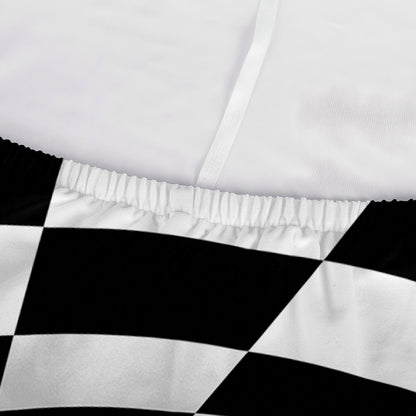 Black And White Hypnotic Illusion Print Sofa Cover