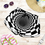 Black And White Hypnotic Illusion Print Women's Shorts