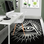 Black And White Illuminati Print Area Rug