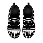 Black And White Illuminati Print Black Sneakers