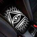 Black And White Illuminati Print Car Center Console Cover