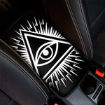 Black And White Illuminati Print Car Center Console Cover