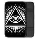 Black And White Illuminati Print Car Center Console Cover