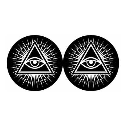 Black And White Illuminati Print Car Coasters