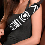 Black And White Illuminati Print Car Seat Belt Covers