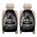Black And White Illuminati Print Car Seat Organizers