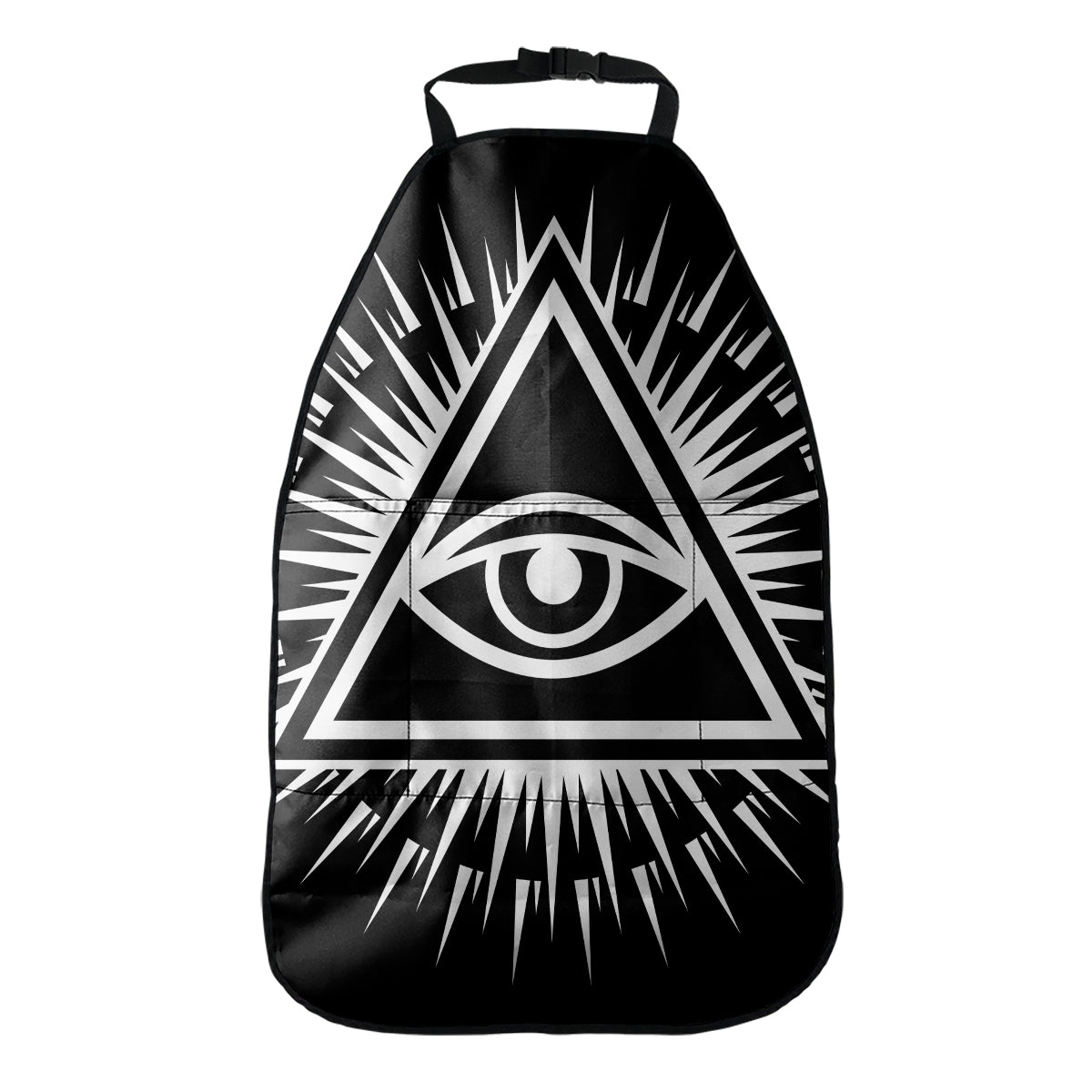 Black And White Illuminati Print Car Seat Organizers