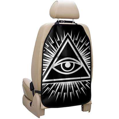 Black And White Illuminati Print Car Seat Organizers