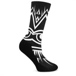 Black And White Illuminati Print Crew Socks