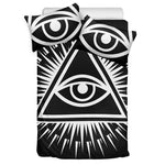 Black And White Illuminati Print Duvet Cover Bedding Set