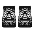 Black And White Illuminati Print Front Car Floor Mats