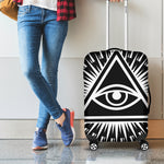 Black And White Illuminati Print Luggage Cover