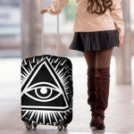 Black And White Illuminati Print Luggage Cover