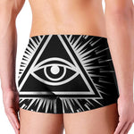 Black And White Illuminati Print Men's Boxer Briefs