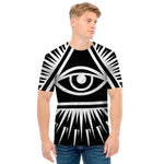 Black And White Illuminati Print Men's T-Shirt