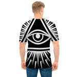 Black And White Illuminati Print Men's T-Shirt