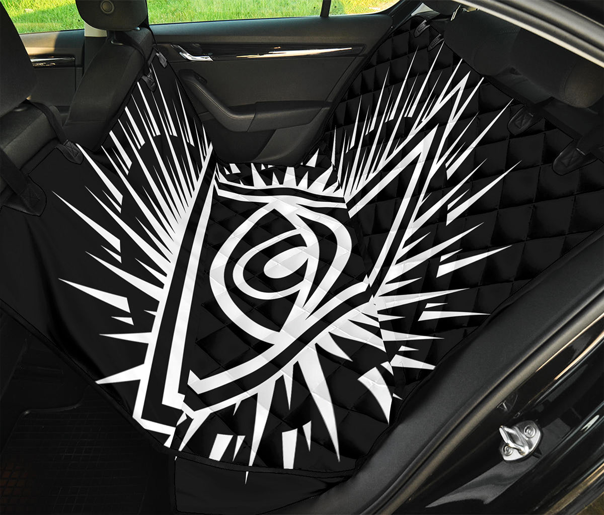 Black And White Illuminati Print Pet Car Back Seat Cover