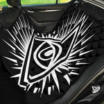 Black And White Illuminati Print Pet Car Back Seat Cover